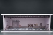 Garage for 1:64 scale toy cars, for Hot Wheels and similar models, with lights.