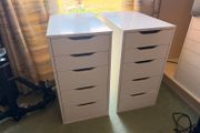2x IKEA Alex Drawers White