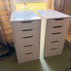 2x IKEA Alex Drawers White