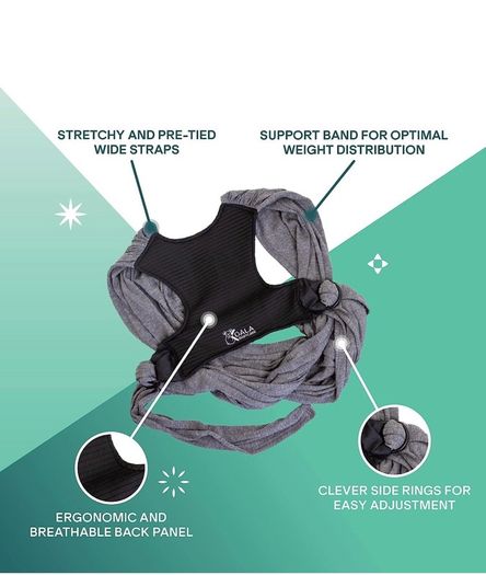 Koala Babycare Baby Carrier Wrap Sling Grey