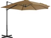 Cantilever Umbrella with Aluminium Pole Taupe 300 cm