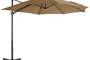 Cantilever Umbrella with Aluminium Pole Taupe 300 cm