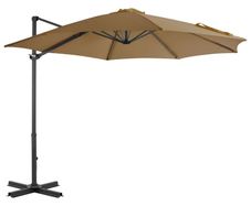 Cantilever Umbrella with Aluminium Pole Taupe 300 cm