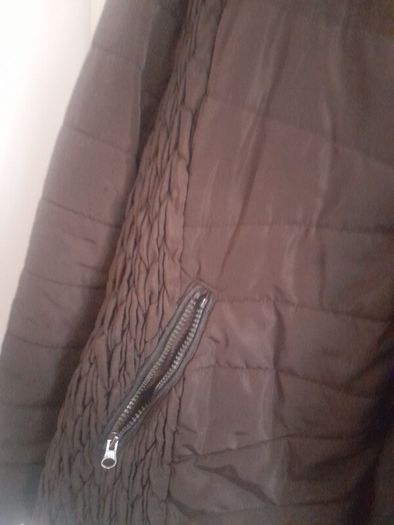 ladies chocolate brown lined hooded jacket