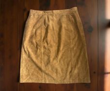 Suede vintage skirt