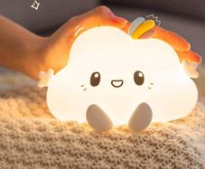 Cute Cloud Night Light, Baby Night Light Kids Lamp for Bedroom, 7 Colour Changing LED Portable Cloud Lamp, Rechargeable Battery Lights for Bedroom Decorations,Nightlight for Children Christmas Gifts