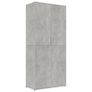 Shoe Cabinet Concrete Grey 80x39x178 cm Chipboard Image 4