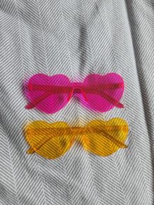 Heart Shaped Plastic Glasses