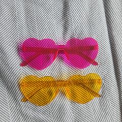 Heart Shaped Plastic Glasses