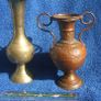 Two vintage metal vases (Indian brass & one of copper) Image 2