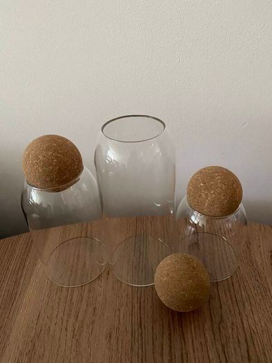 Glass Food Storage Jars (3 Pcs)