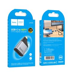 Hoco UA33 Type-C To HDTV Adapter Metal Grey