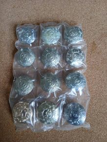 Sealed pack of vintage uniform buttons