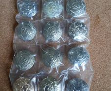 Sealed pack of vintage uniform buttons