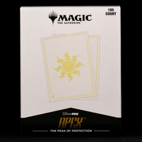 1x Pack of 105 Ultra Pro Apex Deck Protector Card Sleeves - Plains MTG Magic the Gathering Pokemon