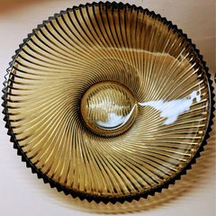 1970s Verona Floride Smoked Glass Bowl