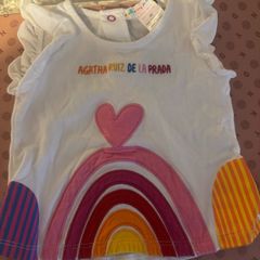 Agatha Ruiz de la Prada white  little girl top age 12 months 74 cm Perfect condition Free post
