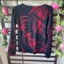 jumper 100% cashmere jumper navy and red size medium Irish design kdk Image 6