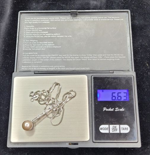 Sterling Silver 925 Ball Drop Pendant Necklace - Italian Box Chain 56cm - 6.63g