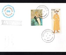 1980 Ireland Europa (Personalities) (George Bernard Shaw & Oscar Wilde) Commemorative Stamps Post & Telegraph (P&T) First Day Cover (FDC) with Dun Laoighaire steele cancel