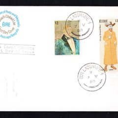 1980 Ireland Europa (Personalities) (George Bernard Shaw & Oscar Wilde) Commemorative Stamps Post & Telegraph (P&T) First Day Cover (FDC) with Dun Laoighaire steele cancel