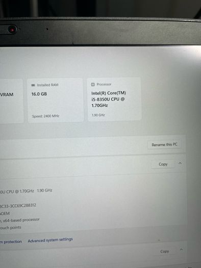Lenovo X280 i5 pro 8gen 16/256 win 11 Touchscreen