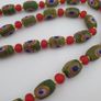 Antique Venetian Style Gabri Eyes & Venetian WhiteHeart Glass Beads Necklace Image 9