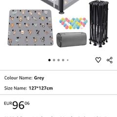 Foldable Baby Playpen with Mat