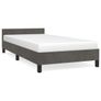 Bed Frame without Mattress Dark Grey 90x190cm Single Velvet Image 3