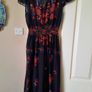 Sheer long dress with bird print Image 2