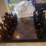 Hand carved chess board & pieces Image 2