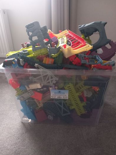 Thomas the Tank Engine tracks plus a few trains