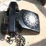Antique 1940's Art Deco Monophone Telephone Black Bakelite Rotary Dial Phone Image 3