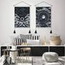 (Pack of 2) Moon and Star Tapestry Ocean Wave Black and White Tapestry Wall Hanging for Room (35 x 50cm) Image 4