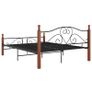 Bed Frame Black Metal 140x200 cm Image 5