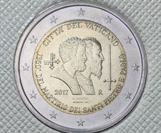 Vatican 2 Euro Brilliant Uncirculated Coin 2017 - St. Peter and St. Paul