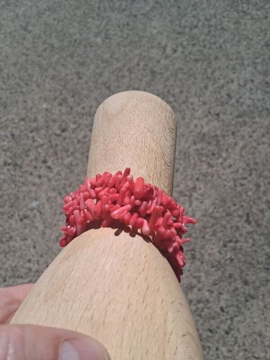 3 x Natural Blood Orange Coral Bracelets