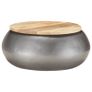 Coffee Table Grey 68x68x30 cm Solid Mango Wood Image 7