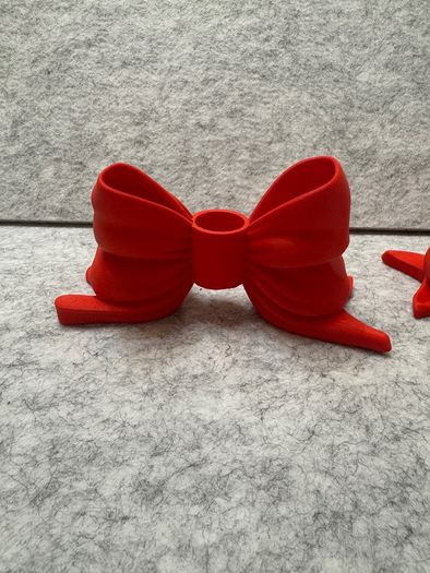 Bow candle Holder - Christmas