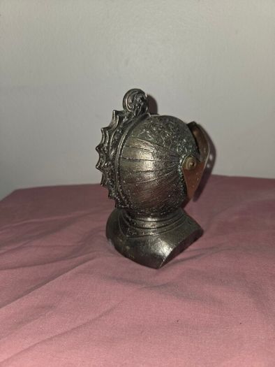 Vintage Japanese made Metal Knight Head Table Lighter