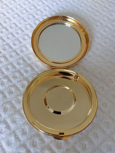 Vintage Coty 75th Anniversary L'Aimant Gold Plated Powder Compact