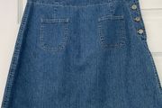 Vintage Denim Mini Skirt - A Line - Size 10 - Trader Denim