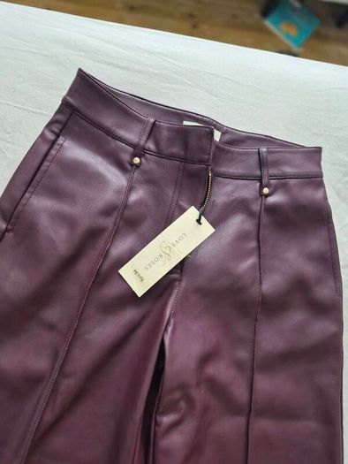 Brand new. Love and Roses chery red Faux wide leg trousers Petite