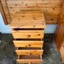 Solid Pine Bedroom Chest of Drawers and Matching Locker Image 8