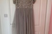 Grey sequin dress