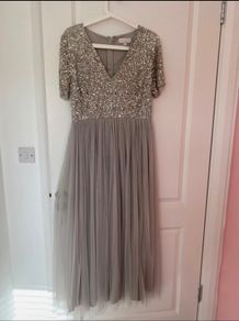 Grey sequin dress