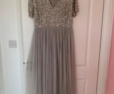 Grey sequin dress