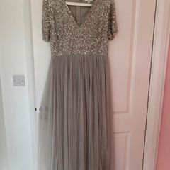 Grey sequin dress