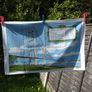 Funky Vintage Retro, Kitchen Kitsch, Caravan-Chic Cotton Tea Towel, of the Humber Bridge, Perfect for Use or Vintage Craft Projects Image 4