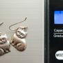 Vintage Sterling Silver Cat Earrings - 925 Hallmarked Image 9